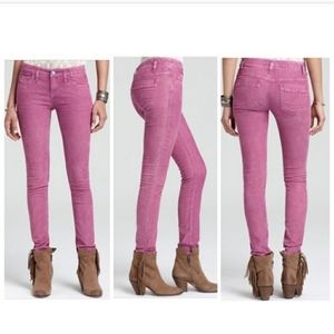 Free People Skinny Corduroy Hot Rose In Purple 27